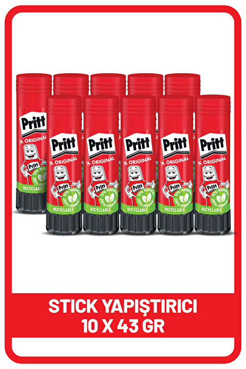 Pritt Stick Yapıştırıcı 43gr Büyük Boy - 10 Adet