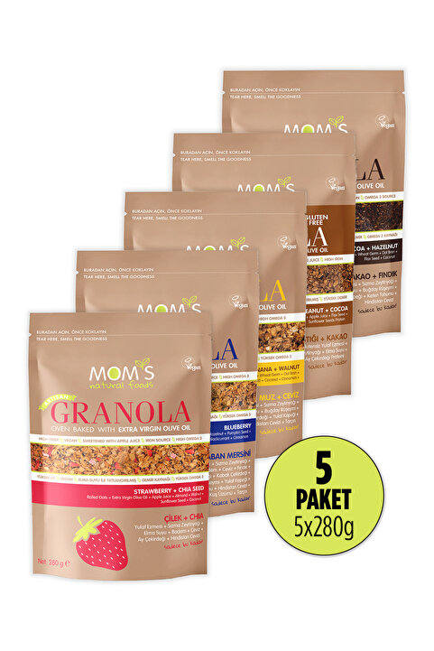 Mom's Natural Foods 5'Lİ KARIŞIK GRANOLA 5x280G