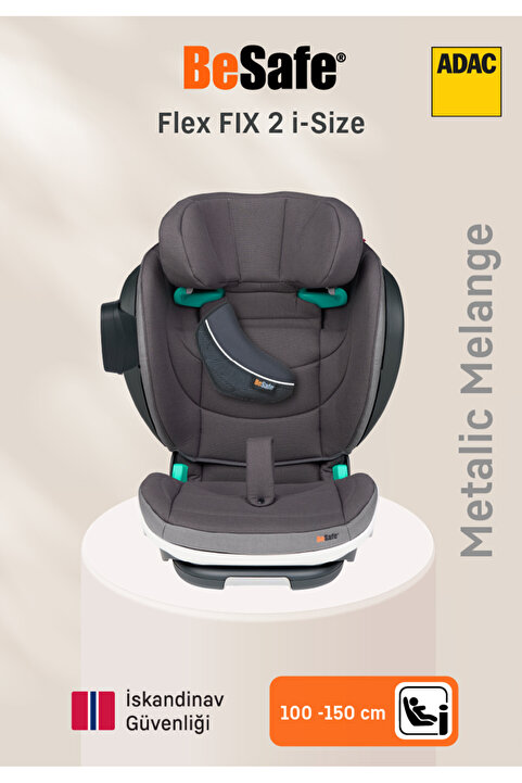 Besafe Flex Fıx 2 15-36 Kg Isofixli Oto Koltuğu Metalic Melange