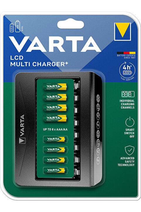 Varta Lcd Ekran Multi/Çoklu Pil Şarj Cihazı Adaptör Dahil Değildir 12V İle Çalışır