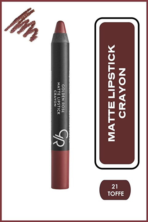 Golden Rose Matte Lipstick Crayon No: 21 - Besleyici Nemlendirici Mat Kalem Ruj