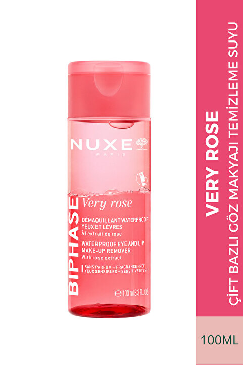 Nuxe Very Rose Çift Bazlı Göz Makyajı Temizleme Suyu 100 ML