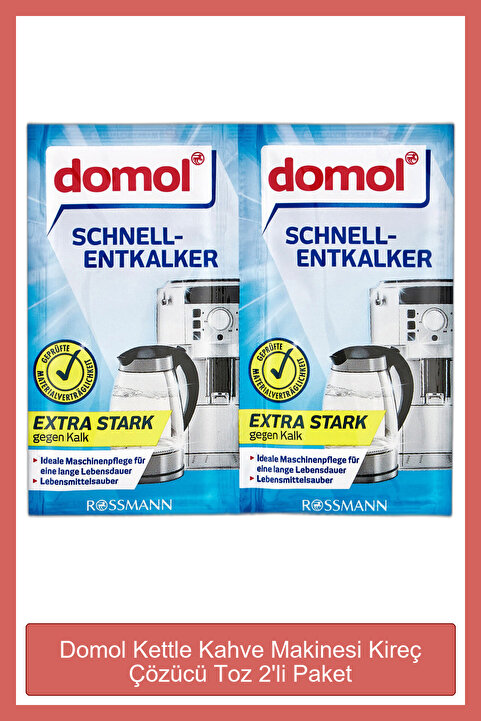 Domol Kettle Kahve Makinesi Kireç Çözücü Toz 2'li Paket