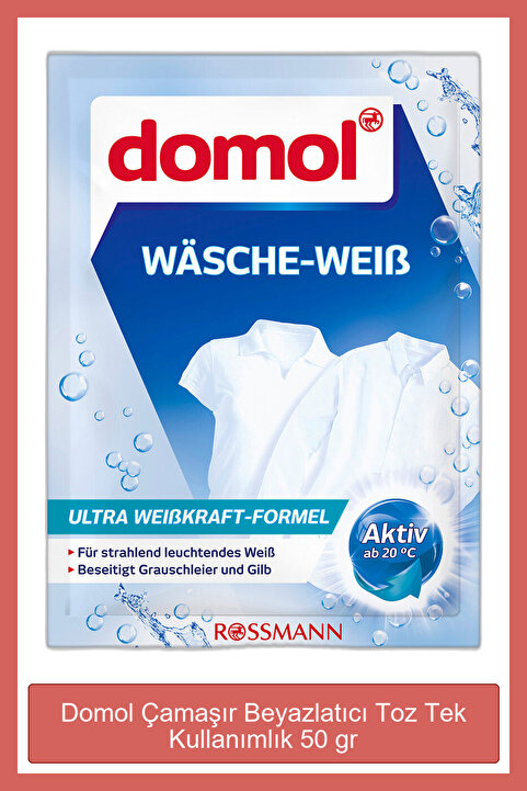 Domol Çamaşır Beyazlatıcı Toz Tek Kullanımlık 50 G Sr12060902