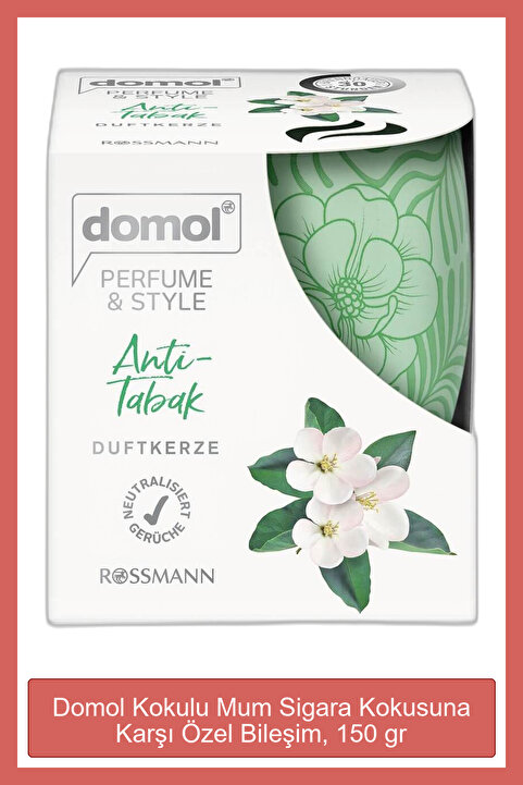 Domol Kokulu Mum Sigara Kokusuna Karşı Özel Bileşim, 150 gr