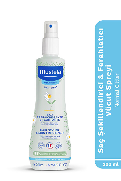 Mustela Saç Şekillendirici ve Ferahlatıcı Vücut Spreyi 200 ml