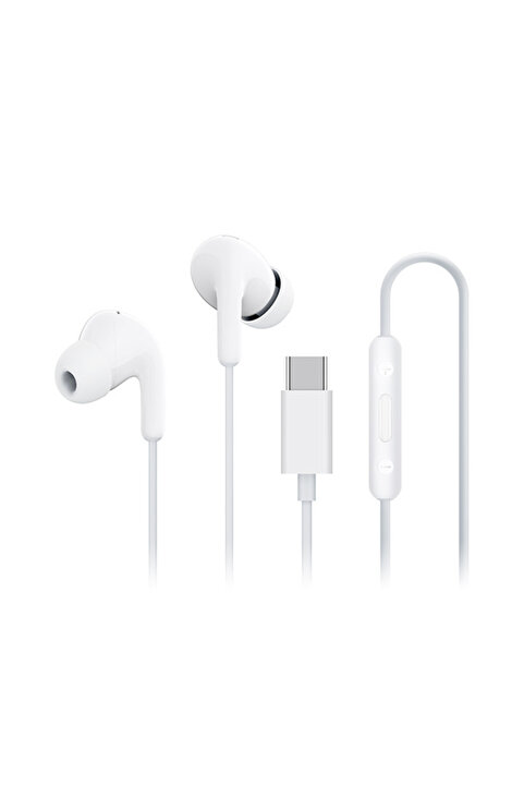 Xiaomi Kablolu Type-C Silikon Kulakiçi Kulaklık Beyaz (Xiaomi Türkiye Garantili)