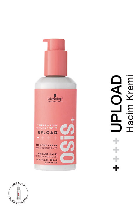 Osis Upload Hacim Kremi 200ml | Elektriklenmeye & Isıya Karşı Korumalı Dipten Uca Hacim