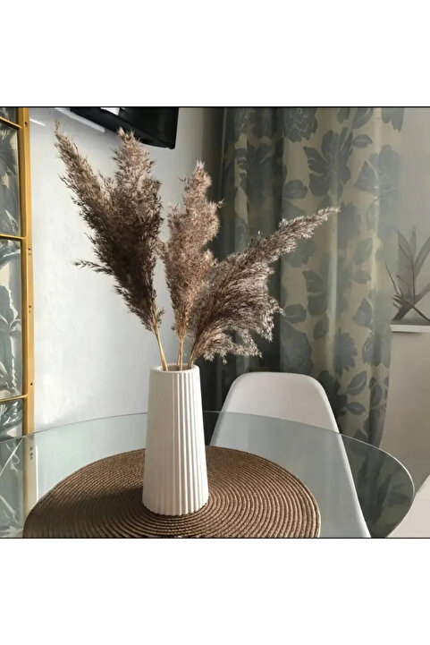 Lemonhouse İskandinav Bohem Tarzı Çizgili Dekoratif Vazo 20 Cm