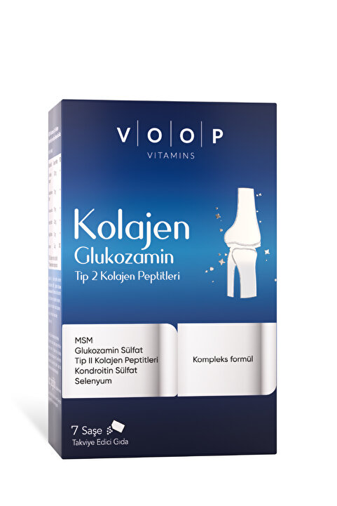 VOOP Glukozamin Tip-2 Kolajen Peptitleri | Kompleks Formül - 7 Toz Saşe