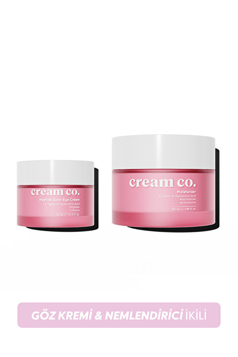 Cream Co. Aydınlatıcı Kırışıklık Karşıtı Cilt Tonu Eşitleyici Su Bazlı Nemlendirici Göz Kremi İkili