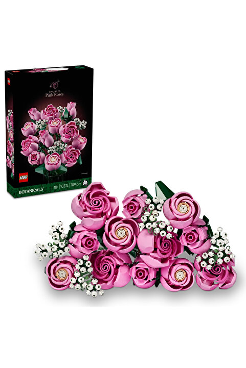 LEGO ® Botanicals Pembe Gül Buketi 10374 - Yetişkinler için Dekoratif Çiçek Yapım Seti (789 Parça)