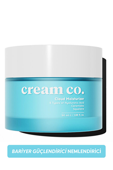 Cream Co. Su Bazlı Bariyer Onarıcı Cloud Moisturizer Yatıştırıcı Nemlendirici Yüz Kremi 50 ML Tüm Cilt Tipleri