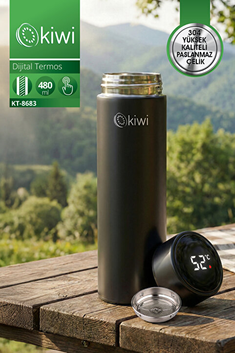 Kiwi Kt-8683 Dijital Isı Göstergeli Termos