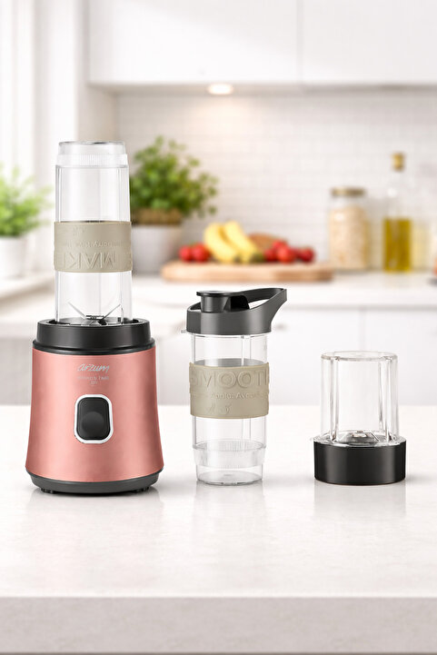 Arzum AR1101 Shake'N Take Joy 600W Kişisel Smoothie Blender,Kahve Öğütücü,Taşınabilir Spor Şişe,Gün Batımı