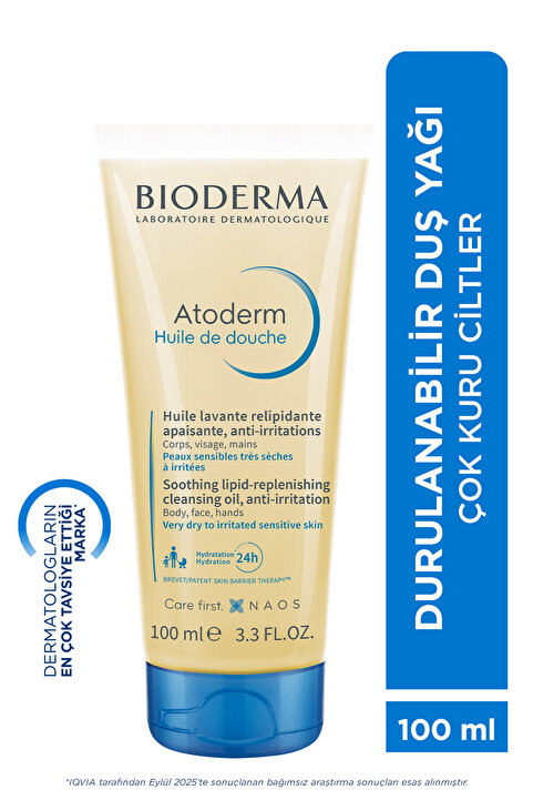 Bioderma Atoderm Shower Oil Kuru Ciltler Bebek, Çocuk & Yetişkin Nemlendirici Temizleyici Duş Yağı 100 ml