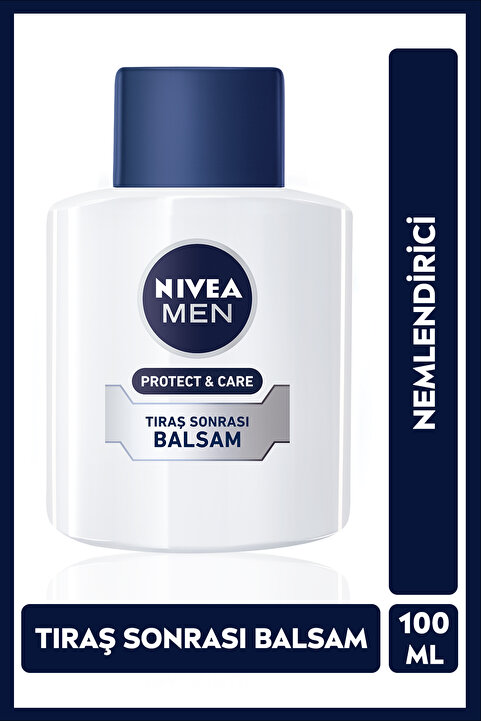 NIVEA MEN Erkek Tıraş Sonrası Balsam Protect&Care 100ml, Tahriş Önleyici, Rahatlatıcı, Koruyucu, Onarıcı