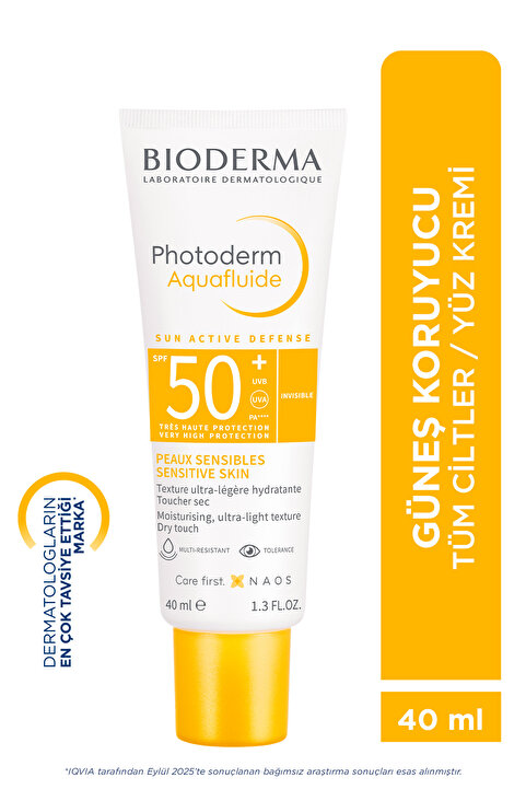 Bioderma Photoderm Aquafluid SPF50+ Tüm Ciltler için Yüksek Korumalı Yüz Güneş Kremi 40 ml