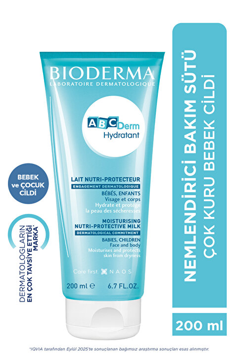 Bioderma ABCDerm Hydratant Yenidoğan, Bebek ve Çocuk için Besleyici Yoğun Nemlendirici Bakım Kremi 200 ml