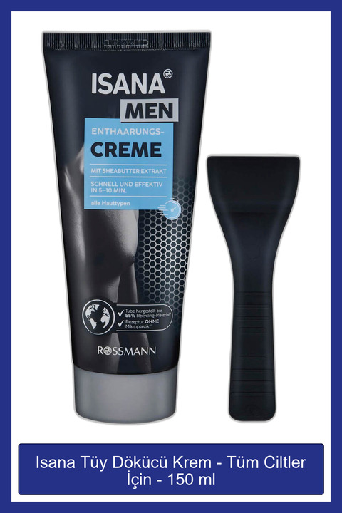 ISANA MEN Tüy Dökücü Krem - Tüm Ciltler İçin - 150 ml