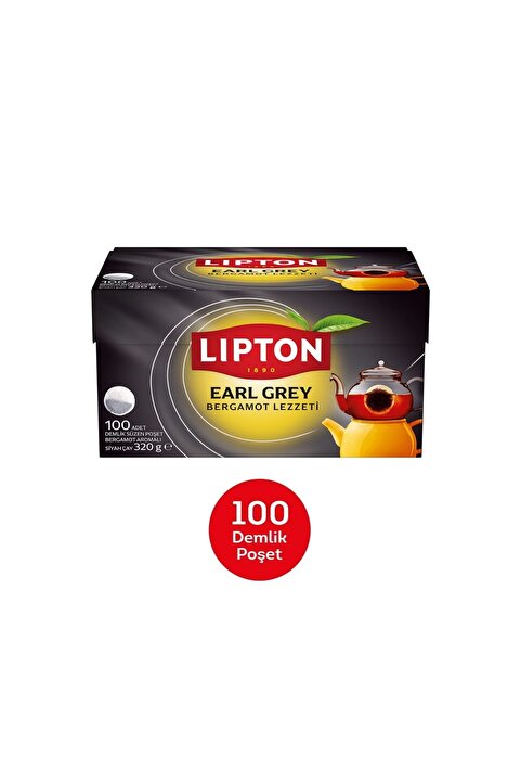 Lipton Earl Grey Demlik Poşet Çay Bergamotlu 3.2 G X 100 Adet