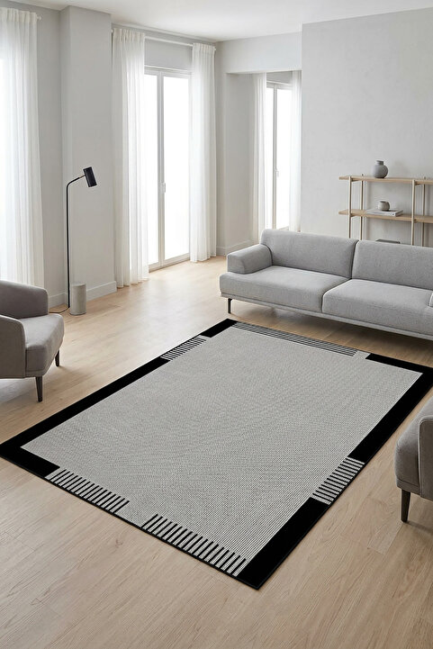 Decomia Home Dijital Kaymaz Yıkanabilir Jüt Görünümlü Salon Halısı Mutfak Halısı Balkon Halısı Yolluk Ev Dekor