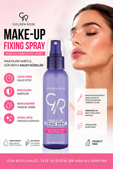 Golden Rose Make-Up Fixing Spray - Makyaj Sabitleyici Sprey 120 ml