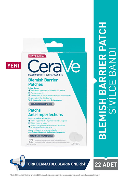 CeraVe Salisilik Asit & Seramid İçerikli Sivilce Karşıtı Bantlar 22 adet