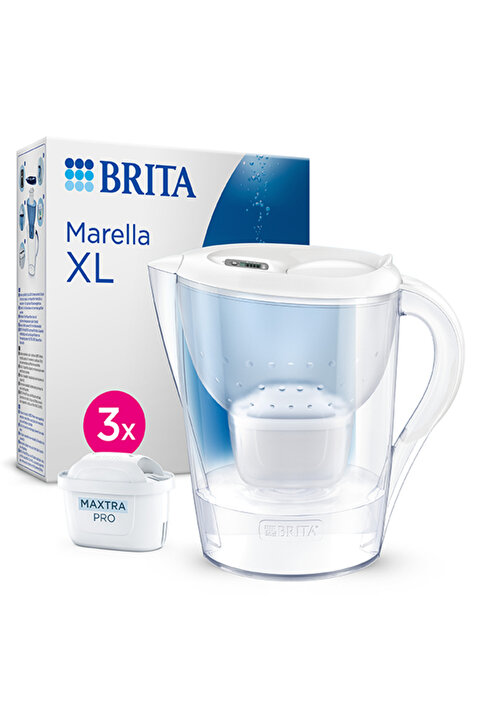 BRITA Marella XL 3x MAXTRA PRO Pure Performance Filtreli Su Arıtma Sürahisi - Beyaz (3,5L)