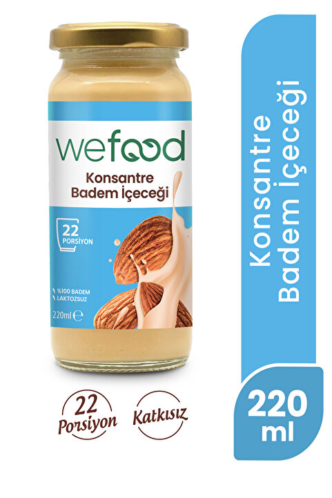 Wefood Konsantre Badem İçeceği (%100 Badem) 220 gr