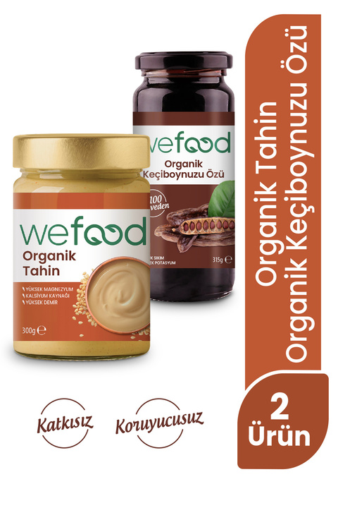 Wefood Organik Tahin 300 Gr + Organik Keçiboynuzu Özü 315 Gr