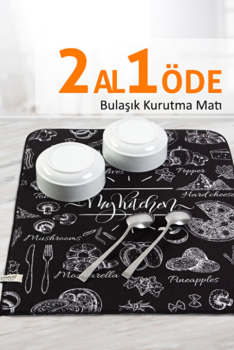 HAMUR Bulaşık Kurutma Matı 42x50 Cm Pedi Kurulama Bezi Örtüsü Mf-072