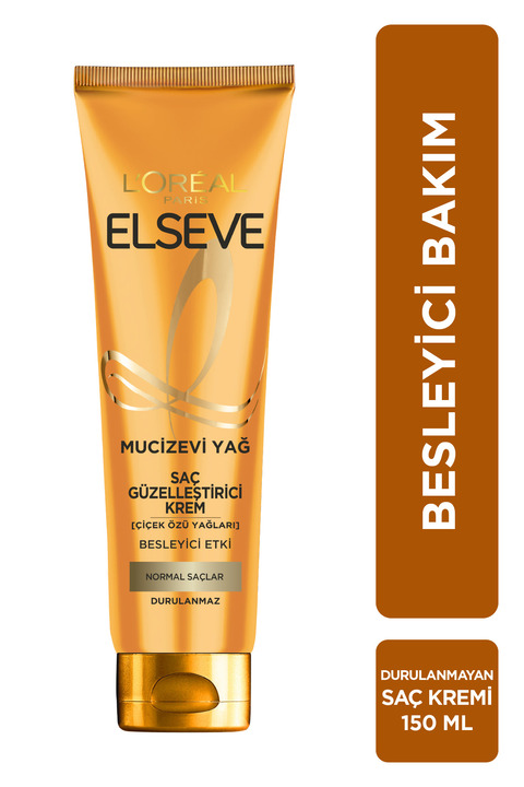 Elseve Mucizevi Yağ Her Saç Tipi İçin [Çiçek Özü Yağları] İçeren Saç Güzelleştirici Krem 150ml