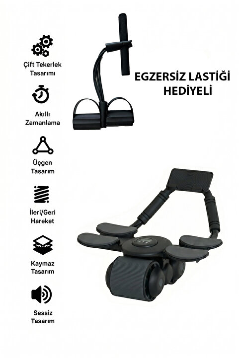 kochler Dijital Ekranlı Çek Bırak - Dirsek Destekli Mekik Aleti - Karın Egzersiz Aleti