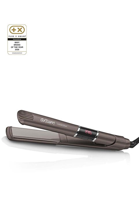 Arzum AR5021 Vanessa Saç Düzleştirici Keratin ve Argan Yağı Katkılı Seramik Plaka, 10 Isı Ayarı, Vizon