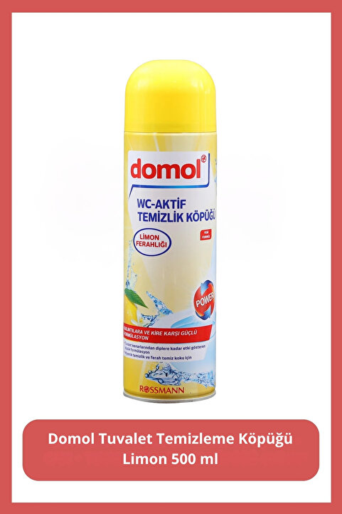 Domol Tuvalet Temizleme Köpüğü Limon 500 ml