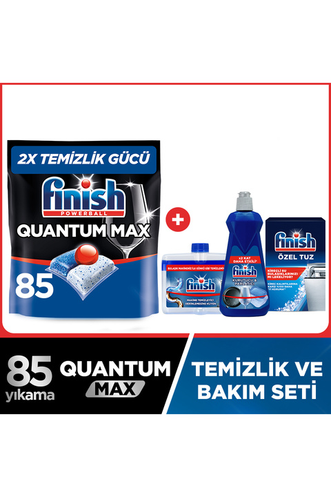 Finish Ultimate Bulaşık Makinesi Deterjanı Kapsül Tablet 85 Adet + Temizlik ve Bakım Seti