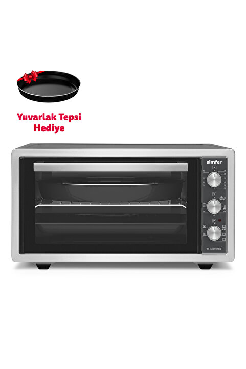 Simfer 4503 İnox 45 LT Turbo Fan Mini/Midi Fırın - 6 Fonksiyon,Yoğurt Yapma, Buz Çözme & İç Aydınlatma