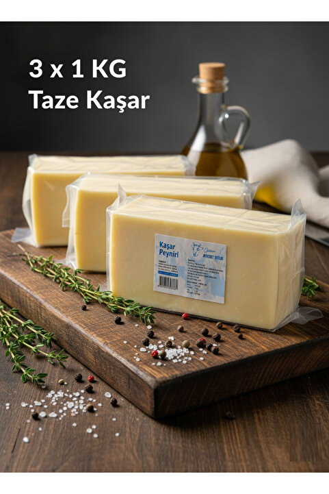 NiyaziBey Çiftliği Taze Kaşar Peynir 3 Kg