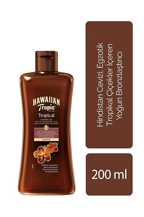 Hawaiian Tropic Tropical Tanning Oil Bronzlaştıcı Yağ 200 ml