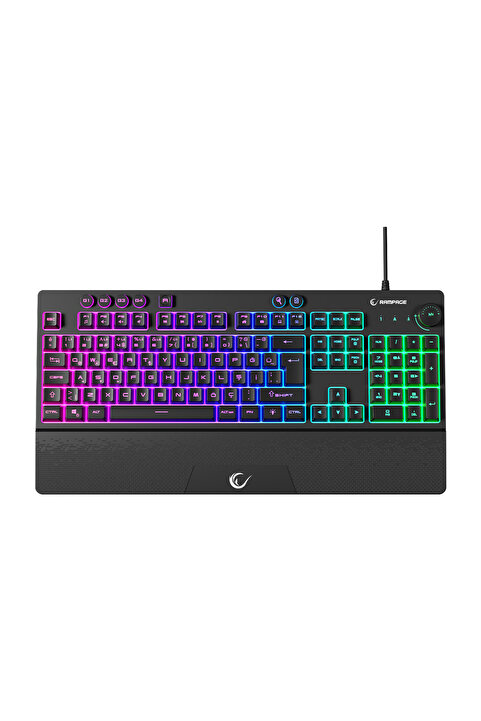Rampage Kb-gx65 Simula Usb Rgb Aydınlatmalı 4 Makro Tuşlu Bilek Destekli Gaming Oyuncu Klavyesi