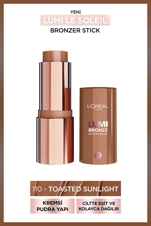 L'Oreal Paris L'Oréal Paris Lumi Bronzlaştırıcı Stick 110 Toasted Sunlight – Işıltılı Doğal Bronz Etki
