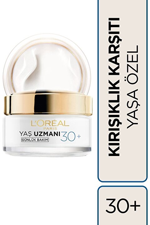 L'Oreal Paris Yaş Uzmanı 30+ Kırışıklık Karşıtı Nemlendirici Gündüz Yüz Kremi 50ml