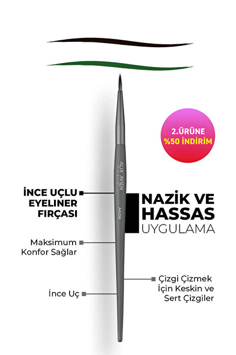 Alix Avien İnce Uçlu Eyeliner Fırçası - Eyeliner Brush AA299