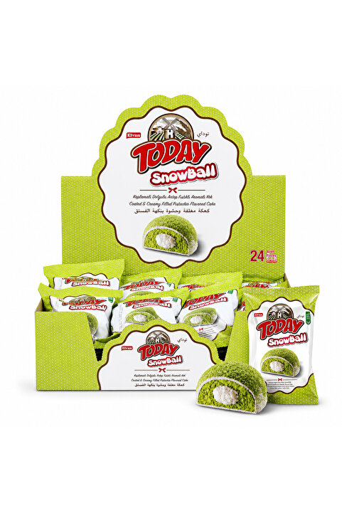 Elvan Today Snowball Antep Fıstık Aromalı Kek 35 Gr. 24 Adet (1 Kutu)