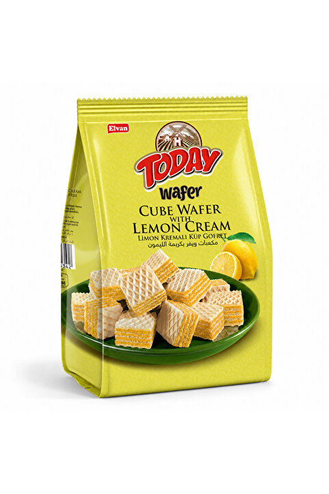 Elvan Today Küp Gofret Limonlu 200Gr. (1 Paket)