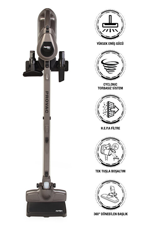 FANTOM Provac P 5000 Cyclone Dikey Süpürge Antrasit