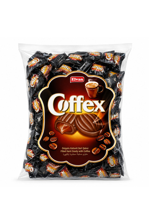 Elvan Coffex Kahveli Şeker 1000 Gr. (1 Poşet)