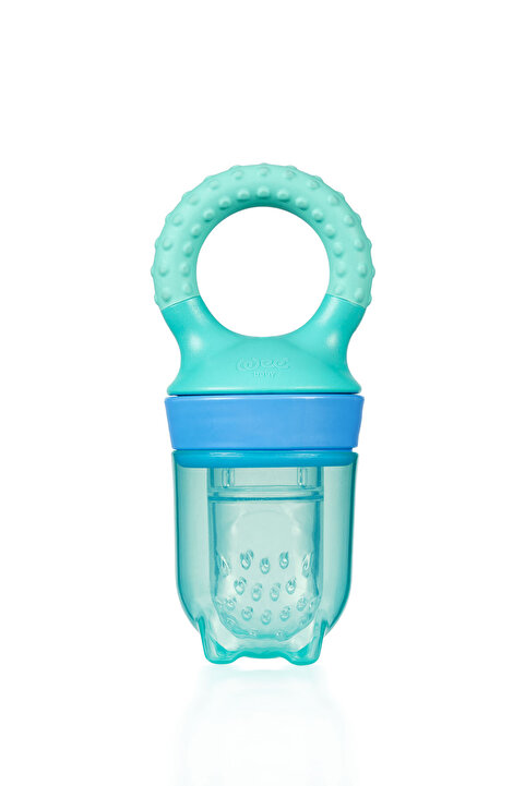 Wee Baby Silikon Meyve Süzgeci Püre Emziği ve Diş Kaşıyıcı 6+ Ay Su Yeşili