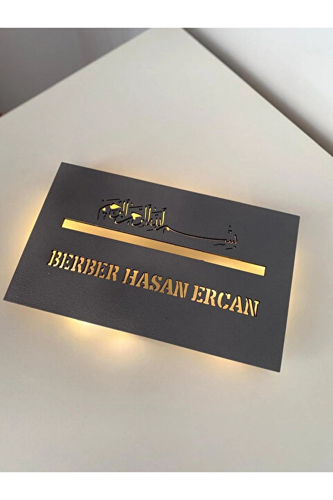 metora LED'li BESMELE Kapı İsimliği – Kişiye Özel
